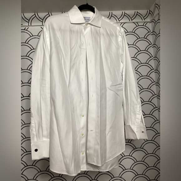 Ledbury Classic Fit White Button-Down Shirt – Size 15½ | - Picture 12 of 14